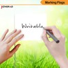 JIZHGRAD White Marking Flags, 15x4x5 Inch, 20 Pack Lawn Boundary