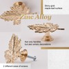 MOROBOR 6Pcs Maple Leaf Gold Knobs Gold Leaf Drawer Knob