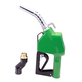 GIAYOGO 3/4" Inch Green NPT Automatic Shut-Off Fuel Nozzle,Fuel Hose Swivel,High Flow,BP Hand Guard,Hanging Hook 13/16"Spout,16GPM,Fuel Transfer Pump Diesel Gasoline Nozzle,Cold Weather Applications