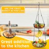 HULISEN 3 Tier Hanging Fruit Basket with Banana Hook, Heavy