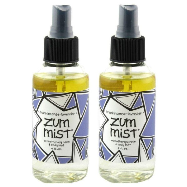 Indigo Wild Zum Mist Aromatherapy Room & Body Spray 4fl oz - Frankincense-Lavender 2 Pack
