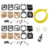 MCHNIC 2x Carburettor Membranes Repair Kit with Fuel Hose for