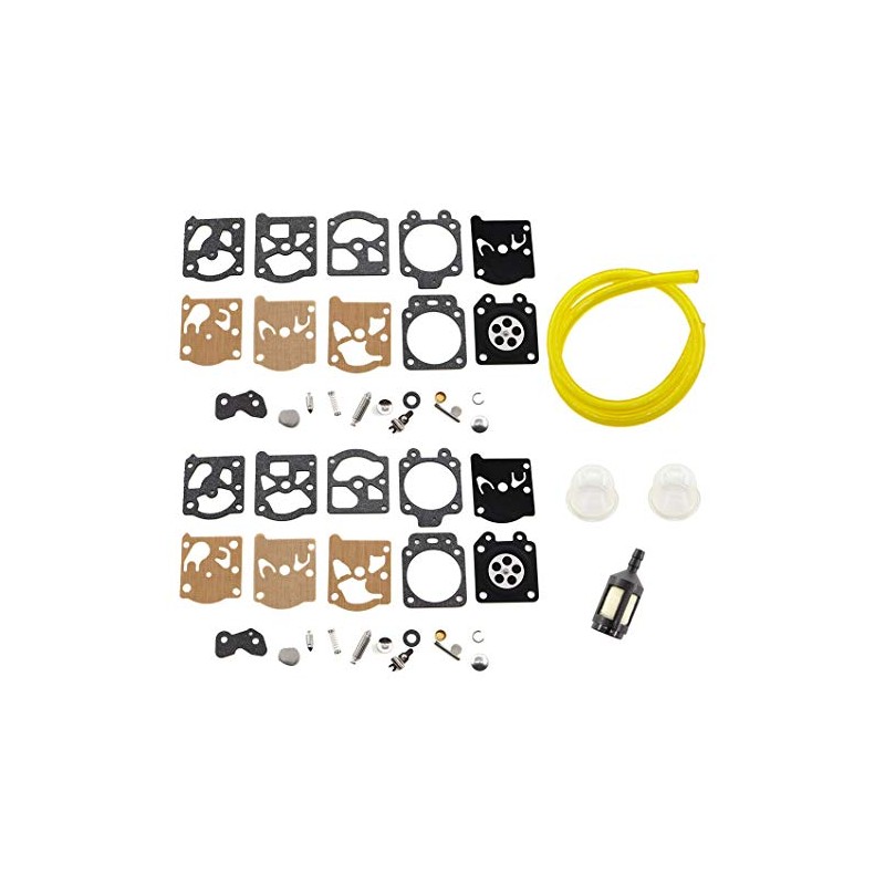 MCHNIC 2x Carburettor Membranes Repair Kit with Fuel Hose for