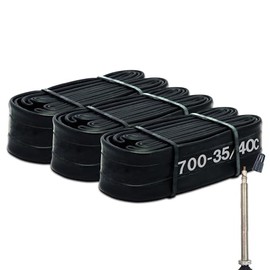 Shinko MTB 64754 Bicycle Tubes, Set of 3, 700 C Inches, 700 - 35/40C, Presta Style, 3.1 inches (80 mm), Front and Rear Plus Extra Tube Included, Bicycle Puncture Repair, Road Bike, Cross Bike