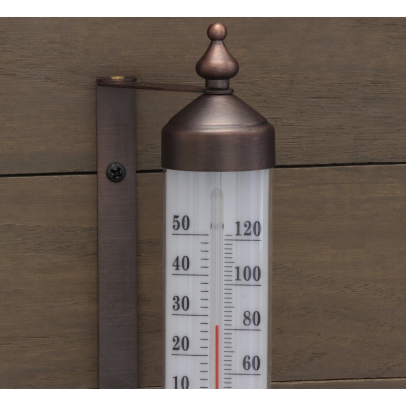 Adjustable Angle 10 Inch Garden Tube Thermometer (Bronze)