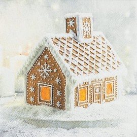 20 Napkins Gingerbread House | Winter | Christmas | Table Decoration | Decoupage | Napkin Technology 33 x 33 cm