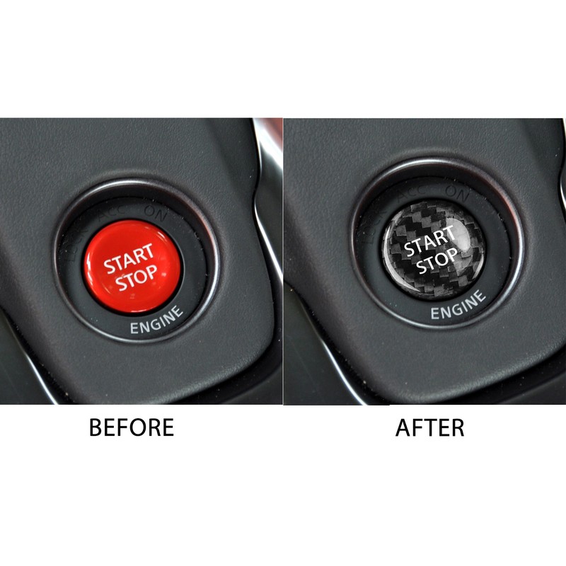 Push Start Button Cover Carbon Fiber Ignition Switch Button Cover