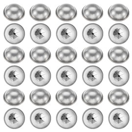 PATIKIL 30mm Insulation Dome Caps, 30pcs Insulation Cap Washers Galvanized Iron Insulation Pins Cap Washers Flat for Insulation Fasteners, Silvery