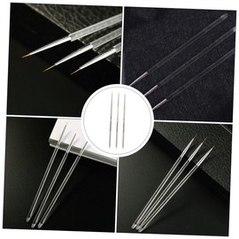 Healeved 3pcs Nail Art Pens Dual- Acrylic Drawing Tools for Manicure Includes for Nail Salon