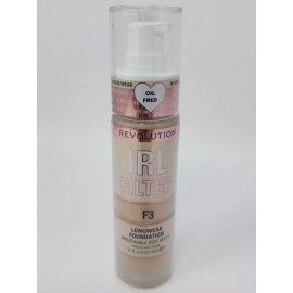 Makeup Revolution IRL Filter Longwear Foundation Breathable Soft Matte F3