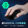 Sanwa Supply MA-ERGW22 Silent Wireless Ergonomic Mouse, Black