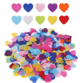 AMSGANK 80g Papier Herz Konfetti, 6000+ Stück 2.5cm Mehrfarbig Herzen Streudeko Tischdeko Papier Confetti für Valentinstag Geburtstag Hochzeit Party Feier Dekoration (Bunt)