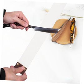 FRCOLOR Portable Barber Sharpening Strop Durable Canvas Razor Strap with Hanging Buckle for Home Shop Use Father Day for Barbers Easy Sharpening Experience