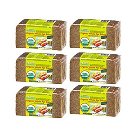 Mestemacher Whole Grain Bread (Organic Whole Rye, 17.6 oz, pack of 6)