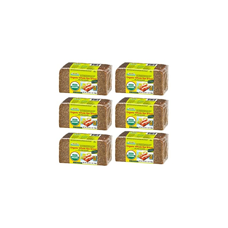 Mestemacher Whole Grain Bread (Organic Whole Rye, 17.6 oz, pack