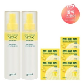 Gudal 청귤 비타C 세럼 미스트 100ml 25AD x2 사은청귤잡티케어패드알파샤셰5매 Green Tangerine Vita C Serum Mist 100ml 25AD x2 Gift Green Tangerine Spot Care Pad Alpha Shase 5 Sheets