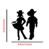 Western Silhouette Vinyl Decal Stickers, 2-Pack, Decorative Waterproof Design for