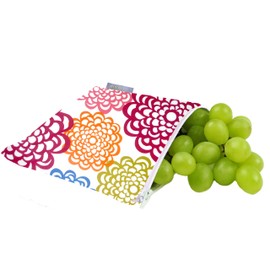 Itzy Ritzy Snack Happened Bolsa Reutilizable para Merienda, Diseño de Florecimiento Fresco (Floral)