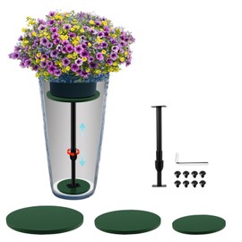Axcoix Adjustable Height Plant Risers for Inside Pots, 17.5-32" Planter Inserts for Large Pots, Planter Lift Insert for Tall Square Round Taper Planters (6" 8" 10" Base or Top)