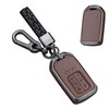 TECART Leather Key Case Fit for Honda Odyssey Freed Metal