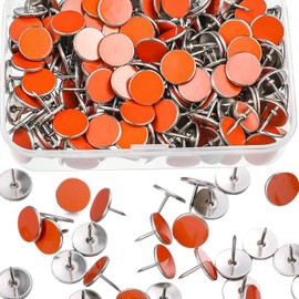 Epakh 200 Pack Reflective Tacks Trail Marking Tacks Glow Tacks Reflective Trail Markers Hunting Reflector Tacks Mark Trail Reflective Thumb Tacks for Hunting Hiking Camping Tree Stand (Orange)