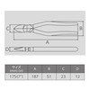 Victor 361A-175 Strong Nipper Thin Blade (with Molded Cover), 6.9