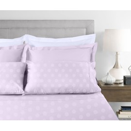Threadmill King Size Pillow Cases Set of 2 | 100% Pure Cotton Jacquard Sateen Weave | Ultra Soft & Silky, Comfortable Bed Pillow Covers |Hotel Quality Pillow Protectors | Lilac Pillow Cases