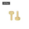 sourcing map Knurled Thumb Screws, M4x16mm Flat Brass Bolts Grip