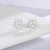 Sterling Silver Snowflake Earrings Necklace Bracelet: Winter Pendant Jewelry With