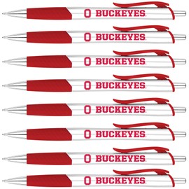 Greeting Pen Ohio State Silver Barrel Grip Pen 8 Pack (2843)