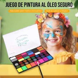 Kit De Pintura Facial Maquillaje Corporal Base Agua 42 Color
