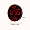 HZDHCLH Digital Wall Clock 12 Inch LED With Remote Control