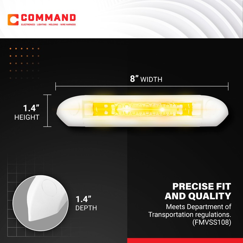 Command Electronics 12V LED Exterior Extruded Porch Light – Surface