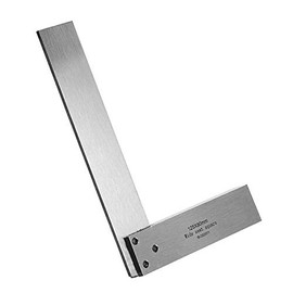 SENRISE Engineers Square, 90 Degree Engineers Steel Set Square Ruler for Measuring Right Angle, Includes Plastic Holder Box (125X80mm)