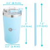 Popyum 2 Vasos Térmicos Infantil Tapa Y Popote 13oz Antifuga