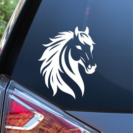 Sunset Graphics & Decals Pretty Horse Silhouette Decal Vinyl Car Sticker | Cars Trucks Vans Walls Laptop Computer Mirror Skateboard Tablet | White | 5.5 inch | SGD000266