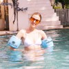 2pcs Roll-up Swimming Armbands,Inflatable Confidence Building Arm Bands, Swimming Aid