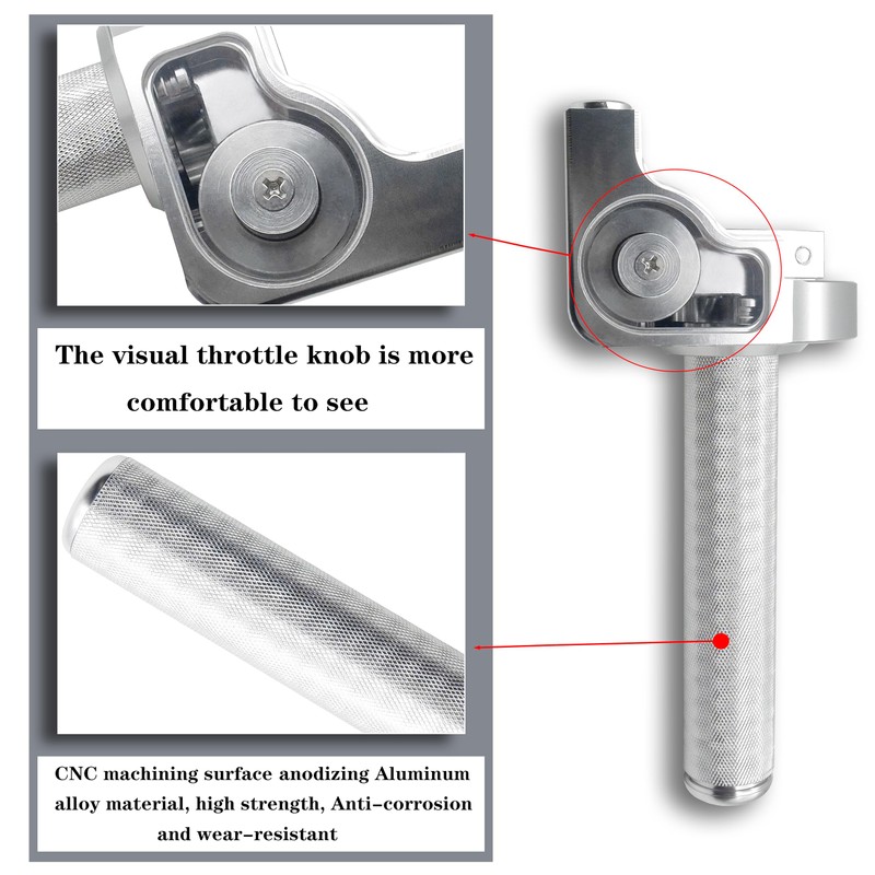 Throttle Grip Motorcycle 22mm CNC Aluminum Quick Twister with Throttle