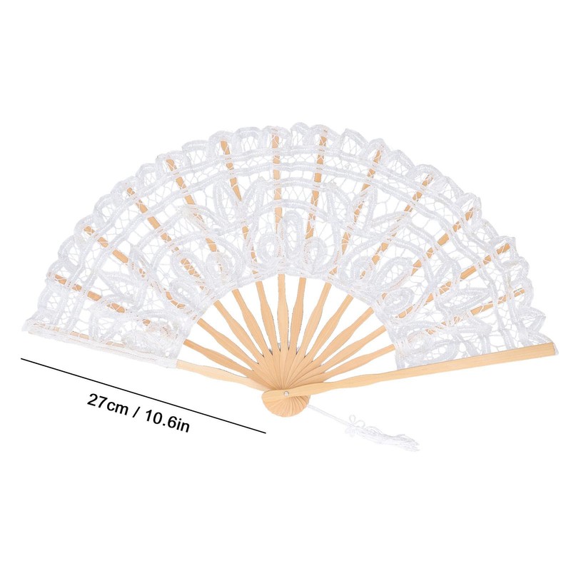Abanico Plegable, Flor De Encaje Abanico Plegable Abanico Hecho A