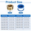 sourcing map 4Pcs 3/4 NPT Brass Pipe Plug Fitting, Male