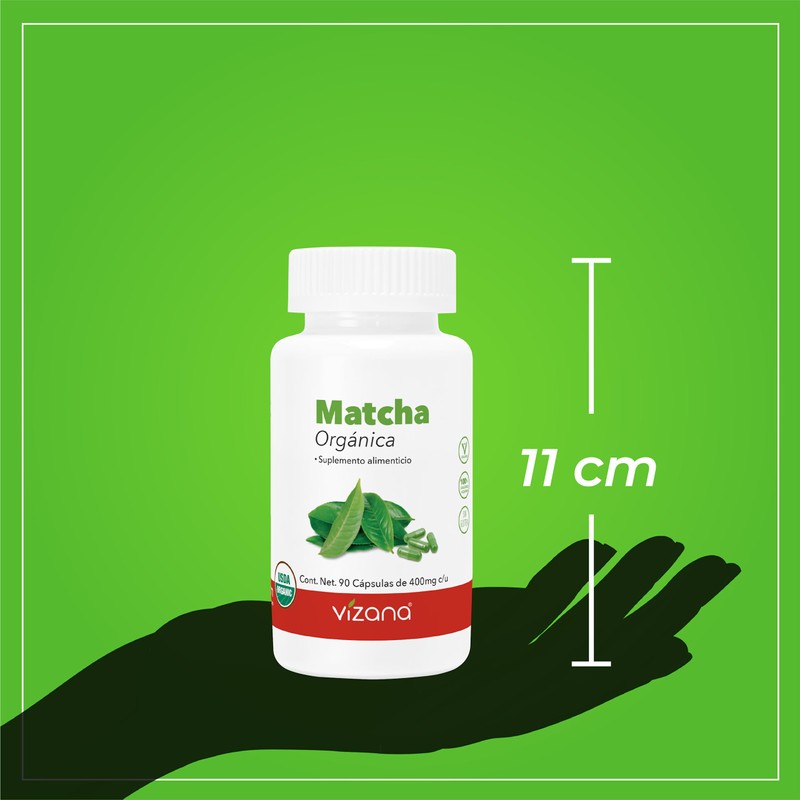 VIZANA NUTRITION | Matcha Orgánica Certificada en Cápsulas Pullulan Orgánicas