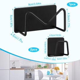 Pack of 3 Sponge Holder Kitchen Sponge Holder Kitchen No Drilling 304 Stainless Steel Kitchen Organiser Sink Sponge Holder Kitchen Sink Stainless Steel for Storage in Kitchen and Bathroom