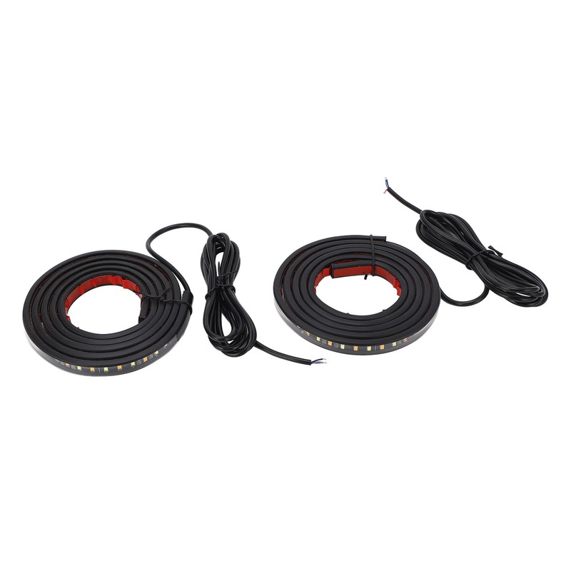 2pcs Running Board LED Lights 800LM White Amber 12V to