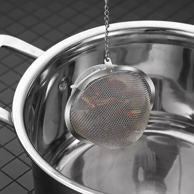 Universo en Linea Duo Infusor Té Esfera Metal Filtro Malla