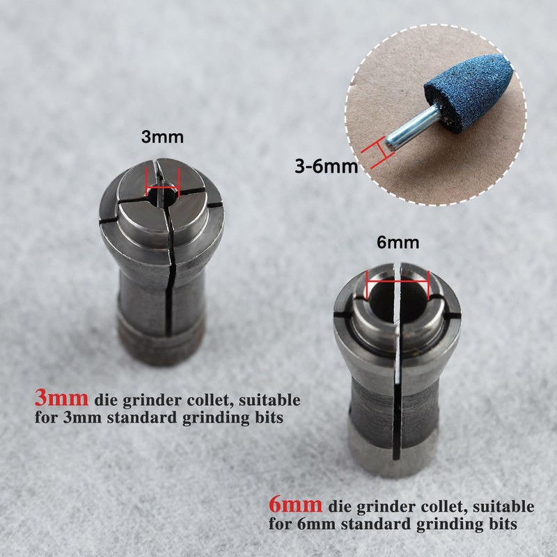 LEONTOOL 4 Pcs Die Grinder Collet Grinding Machine Clamping Collet