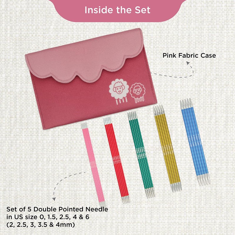 KnitPro Zing Starter Double Pointed Needle Set 6" (15cm) |