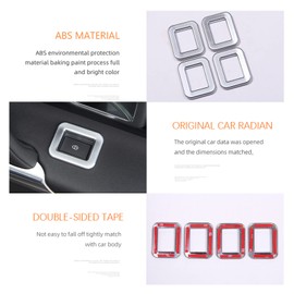 4 x For Discovery Sport 2015-2018 Car ABS Matte Silver Children Lock Frame Trim Accessories