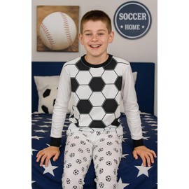 A&J DESIGN Big Boys Soccer Sleepwear Sets, 12, Soccer