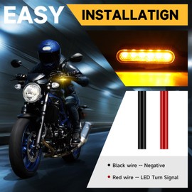 DREAMIZER 6 LED Indicator Motorcycle 12 V Mini Motorcycle LED Indicator, E Approved, E24 Universal Indicator, Compatible with Harley Honda, Kawasaki, Suzuki, Triumph Yamaha, Pack of 2