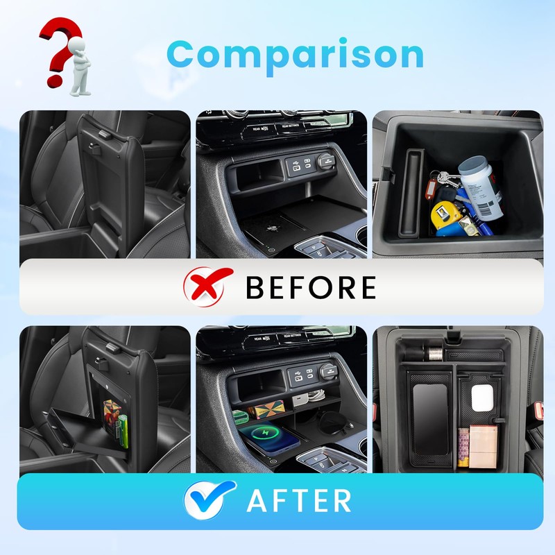 3PCS Center Console Organizer Compatible with 2023-2026 Honda Pilot 2026